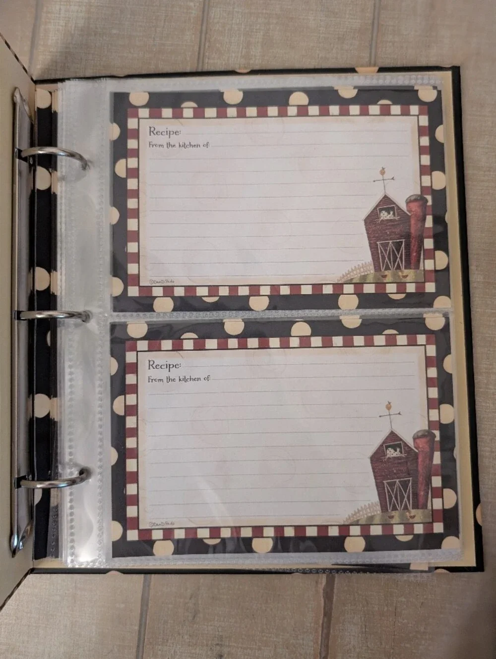 Unused Dan DiPaolo Recipe Binder